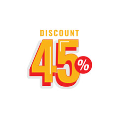 45% discount off Vector Template Design Illustration