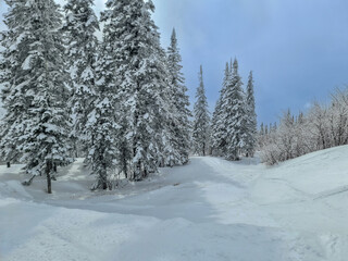 Ski resort of Sheregesh in Siberia, Russia.