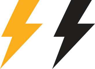 Flash icons collection. Electric symbols. Electric lightning symbols. Flash light sign. Electric vector icons, Bolt lightning flash icons