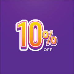 10% discount off Special Sale Vector Template Design Illustration