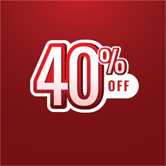 40% discount off Special Sale Vector Template Design Illustration