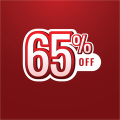 65% discount off Special Sale Vector Template Design Illustration