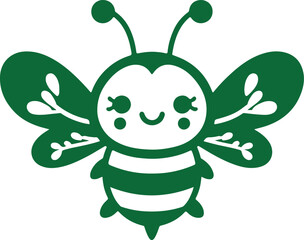  bee symbol and icon design vector style with white background .