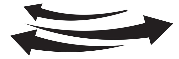 Fototapeta premium Black arrow icon on white background. flat style. arrow icon for your web site design, logo, app, UI. arrow indicated the direction symbol. curved arrow sign.