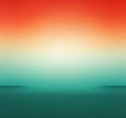 Fototapeta premium painting red and green sunset