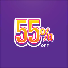 55% discount off Special Sale Vector Template Design Illustration
