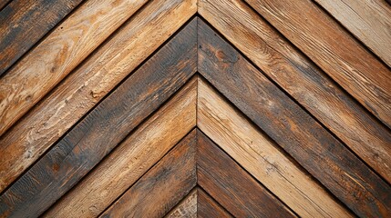 A wooden zigzag frame with a natural finish, giving a rustic and earthy vibe.