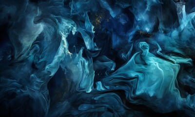 Obraz premium blue and black background with lot smoke