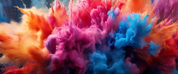 Fototapeta premium colorful paint explosion