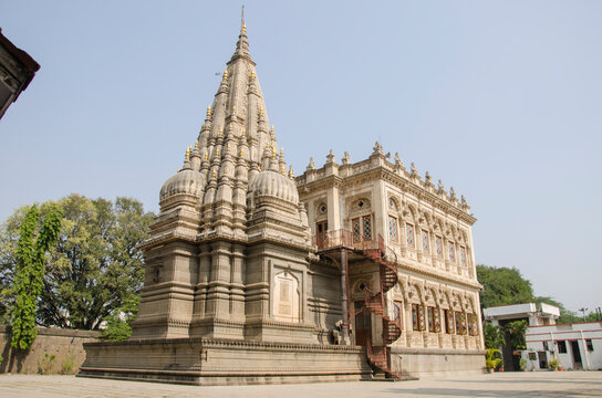 Pune, Maharashtra, India. December 20. The Mahadji Shinde Chhatri and Lord shiva Temple, Memorial of the military leader Mahadji Shinde, one of the most significant landmarks in the city. 