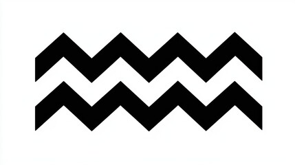 A simple zigzag icon in black, representing movement or a dynamic process.