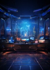 Obraz premium futuristic city at night