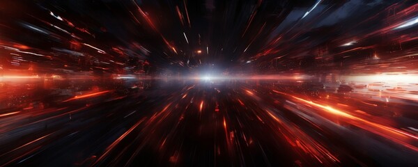 Fototapeta premium dark and red abstract background with light streaks