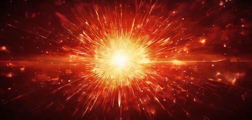 Fototapeta premium bright explosion light and sparks