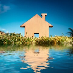 building, water, sky, sea, beach, blue, pool, construction, exterior.