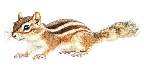 Fototapeta premium Chippy Squirrel Watercolor