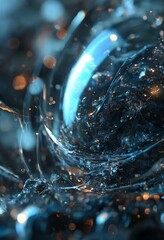 glass ball with liquid inside