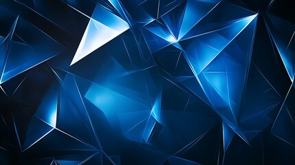 Obraz premium Abstract Geometric Pattern of Intersecting Blue Triangles