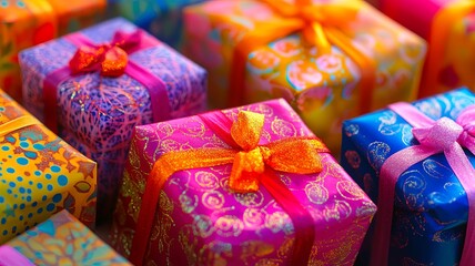 The concept of holidays and friendship is abstract colorful pattern contemporary with creative pattern colors gift packaging abstraction texture artistic template for design concepts background