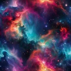 Fototapeta premium colorful nebula galaxy illustration background