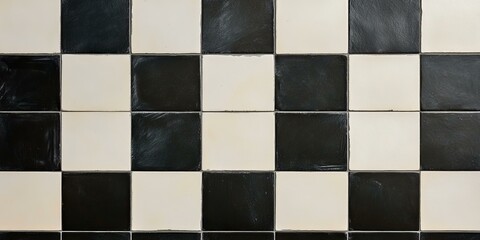 Black and white checkered tile floor.