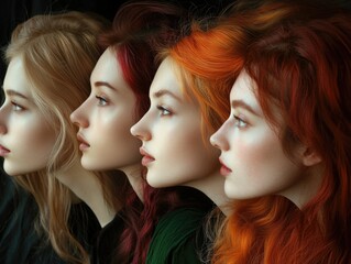 Obraz premium Women with diverse hairstyles