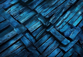 blue background with pattern wood