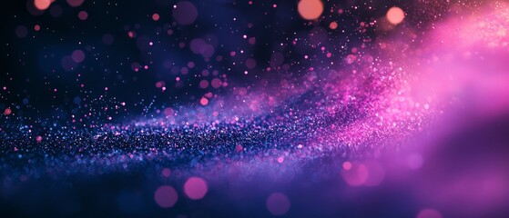 Fototapeta premium Futuristic data visualization with glowing blue lines and particles, forming a dynamic digital wave.
