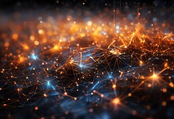 Fototapeta premium abstract background with glowing lights and lines