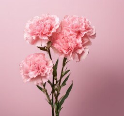 pink carnationa flowers on background