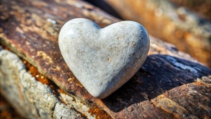 Obraz premium Heart+shaped+stone