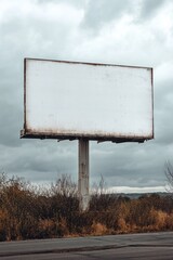 Empty Billboard on Highway
