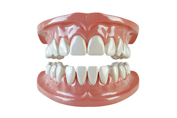 Obraz premium 3D dental model upper and lower human teeth. Isolated on PNG cutout transparent background.