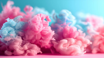 Fototapeta premium Close Colorful Cotton Candy Background