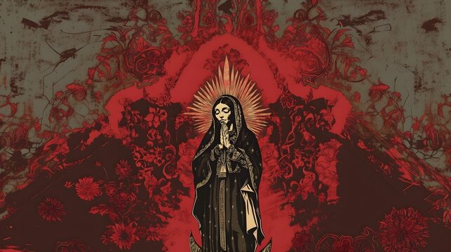 LADY OF GUADALUPE. ILLUSTRATION CONCEPT