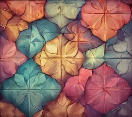 bunch colorful paper flowers