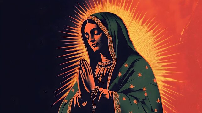 LADY OF GUADALUPE. ILLUSTRATION CONCEPT