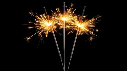 Fototapeta premium Sparklers, bright and sparkling, Diwali celebration, 3D illustration