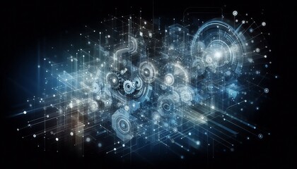 Fototapeta premium modern digital abstract 3d background. can be used in the description of network abilities, technological processes