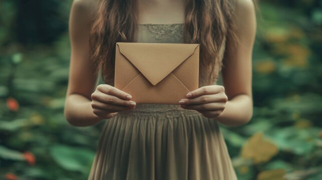 Woman with letter