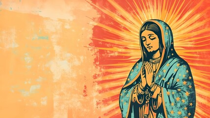 LADY OF GUADALUPE. ILLUSTRATION CONCEPT