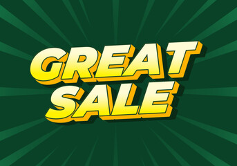 Great sale. Text effect in good colors with 3D style