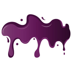 Grape Drip Illustration Design. Isolated on White Background.