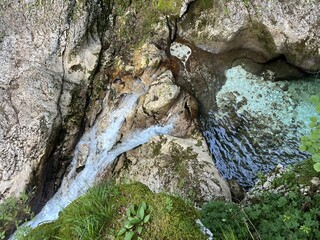 Sunik water grove or waterfalls on the Lepenca stream (Bovec, Slovenia) - Der Sunik-Wasserhain oder Wasserfälle am Bach Lepenca (Slowenien) - Šunikov vodni gaj v Lepeni (Slovenija) © Mario