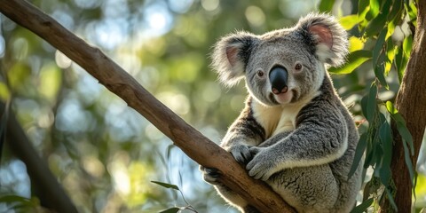 Fototapeta premium Koala on tree branch