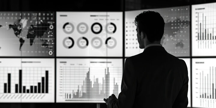 Monochrome Scatter Plot Analyzing Productivity Across Departments