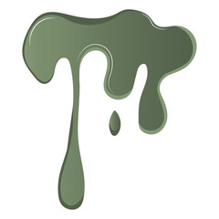 Matcha Dripped Illustration Isolated on White Background. Vector Graphic in Gradient Color