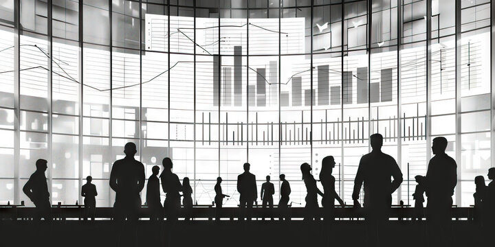 Monochrome Scatter Plot Analyzing Productivity Across Departments