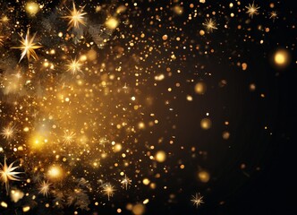 Fototapeta premium gold background with stars and sparkles