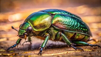 Naklejka premium Macro+Scarab